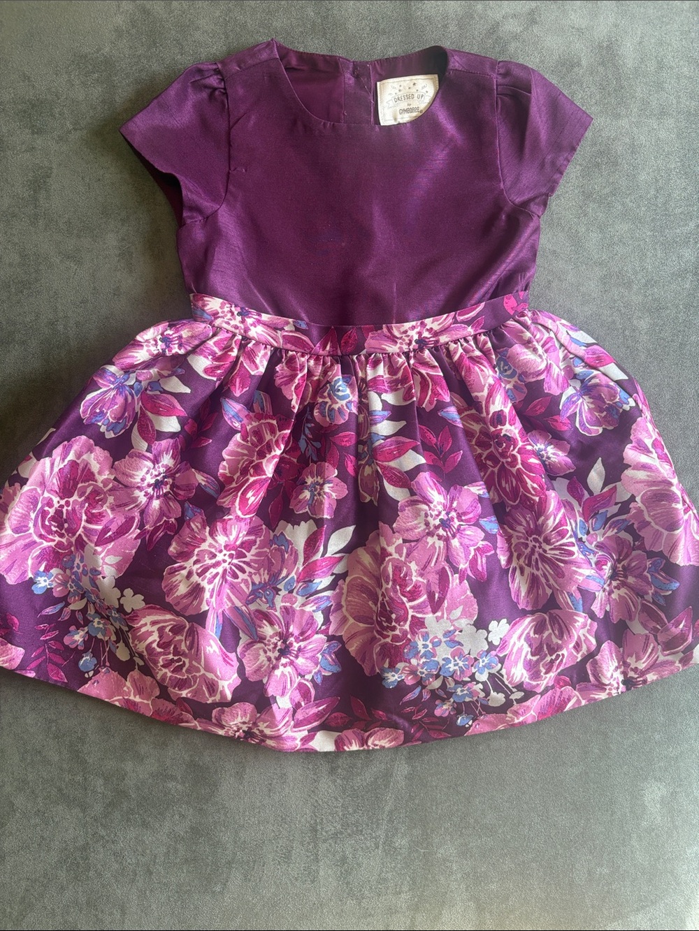 Gymboree Purple Floral Fit-and-Flare Dress